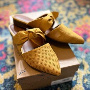 Indigo rd ir Giresun Yellow Fabric Mule Women 6.5 NWT